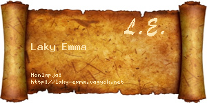 Laky Emma névjegykártya