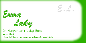 emma laky business card